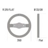 SPARCO ohjauspyörä, R215 Flat (350/-mm), Leather-2