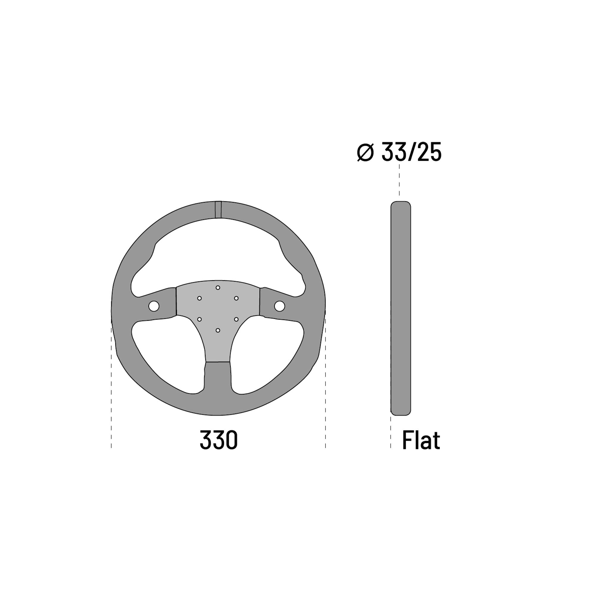 SPARCO ohjauspyörä, R330B (330/-mm), Mokka-2