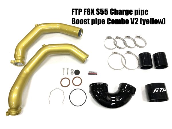 FTP ahtoputket (kulta) sis. J-pipe, BMW S55 M2C, M3, M4 (F80/F82)