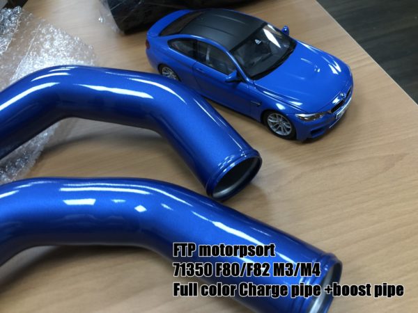FTP ahtoputket (sininen) sis. J-pipe, BMW S55 M2C, M3, M4 (F80/F82)-5