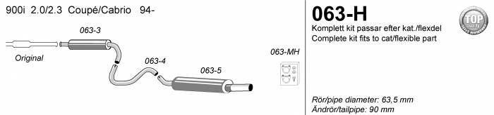 Simons 063-H pakoputkisto, Saab 900 94- - Image 2
