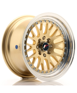 JR Wheels JR10 15x8 ET20 4x100/108 Gold w/ Machined Lip