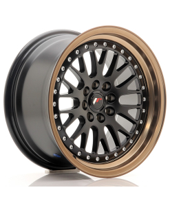 JR Wheels JR10 16x8 ET20 4x100/108 Matt Black w/ Bronze Lip