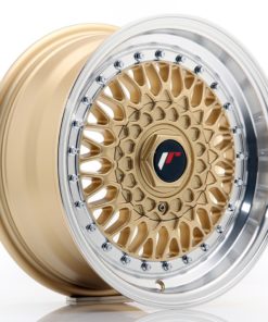 JR Wheels JR9 15x7 ET20 4x100/108 Gold w/Machined Lip