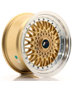 JR Wheels JR9 16x8 ET25 4x100/108 Gold w/ Machined Lip