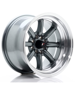 JR Wheels JR19 15x9 ET-13 4x100/114 Gun Metal w/ Machined Lip