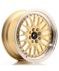 JR Wheels JR10 16x7 ET30 4x100/108 Gold w/ Machined Lip