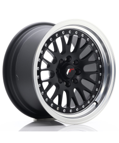 JR Wheels JR10 15x8 ET20 4x100/108 Matt Black w/ Machined Lip