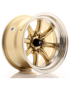 JR Wheels JR19 15x9 ET-13 4x100/114 Gold w/ Machined Lip