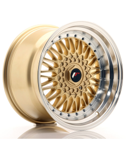 JR Wheels JR9 17x10 ET20 (Custom PCD) Gold w/ Machined Lip