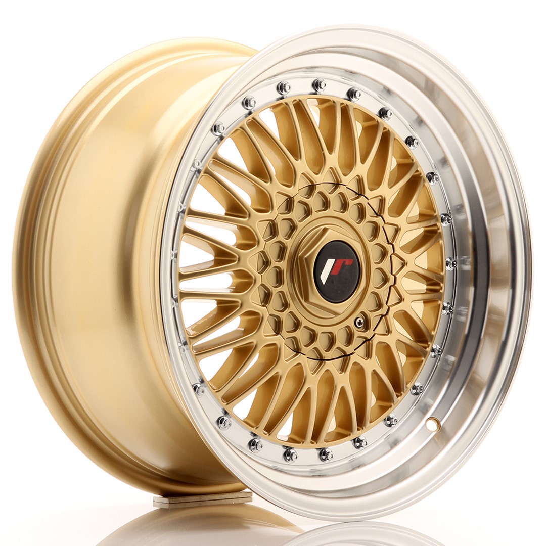 JR Wheels JR9 17x8,5 ET20-35 (Custom PCD) Gold w/ Machined Lip