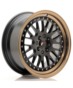 JR Wheels JR10 16x7 ET30 4x100/108 Matt Black w/ Bronze Lip