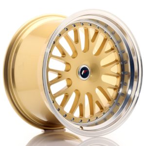 JR Wheels JR10 19x11 ET15-30 (Custom PCD) Gold w/Machined Lip