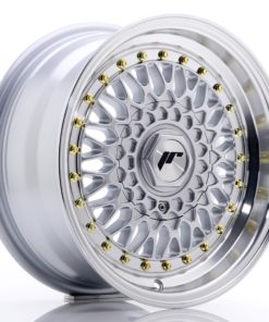 JR Wheels JR9 15x7 ET20 (Custom PCD) Silver w/Machined Lip