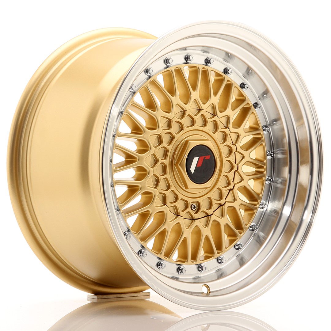 JR Wheels JR9 16x9 ET20 (Custom PCD) Gold w/ Machined Lip