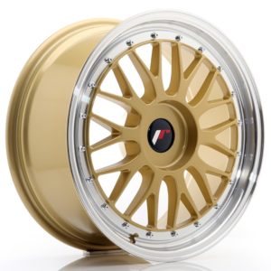 JR Wheels JR23 18x8 ET30-45 (Custom PCD) Gold w/Machined Lip