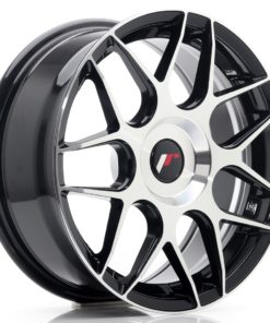 JR Wheels JR18 17x7 ET20-40 (Custom PCD) Machined Black