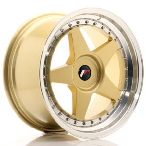 JR Wheels JR6 18x9,5 ET20-40 (Custom PCD) Gold w/Machined Lip