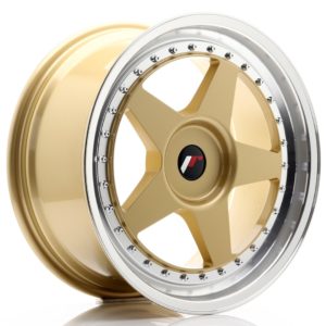 JR Wheels JR6 18x8,5 ET20-40 (Custom PCD) Gold w/Machined Lip