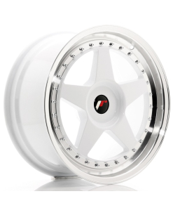 JR Wheels JR6 18x8,5 ET20-40 (Custom PCD) White w/Machined Lip