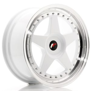 JR Wheels JR6 18x8,5 ET20-40 (Custom PCD) White w/Machined Lip