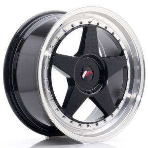 JR Wheels JR6 18x8,5 ET20-40 (Custom PCD) Glossy Black w/Machined Lip
