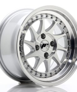 JR Wheels JR26 15x8 ET5 4x100 Silver Machined Face
