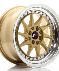 JR Wheels JR26 16x8 ET25 4x100/108 Gold w/Machined Lip