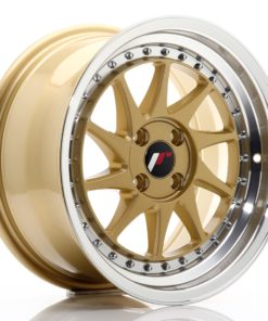 JR Wheels JR26 16x8 ET30 4x100 Gold w/Machined Lip