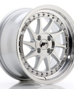 JR Wheels JR26 16x8 ET30 4x100 Silver Machined Face