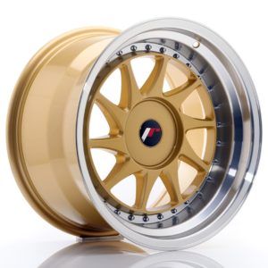 JR Wheels JR26 17x10 ET20-25 (Custom PCD) Gold w/Machined Lip
