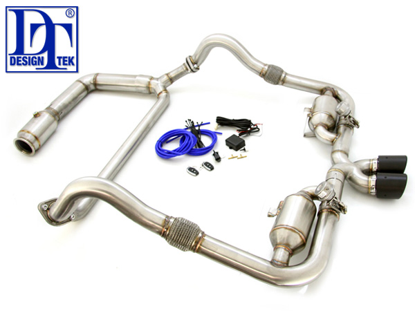 DesignTek pakoputkisto, Porsche Boxster / Cayman 718 2.5L / 2.0L (Complete kit, Valves)-3