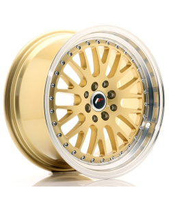 JR Wheels JR10 17x8 ET35 4x100/114 Gold w/ Machined Lip
