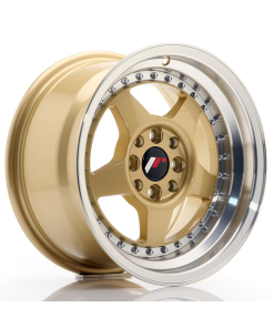 JR Wheels JR6 15x8 ET25 4x100/108 Gold w/Machined Lip