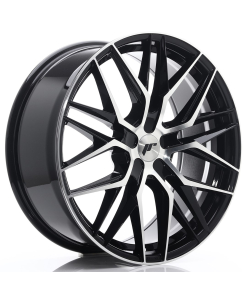 JR Wheels JR28 21x9 ET15-45 5H (Custom PCD) Gloss Black Machined Face