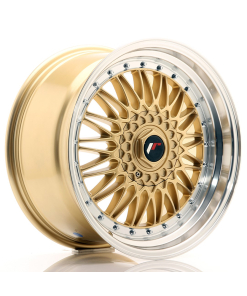 JR Wheels JR9 18x9 ET20-40 (Custom PCD) Gold w/ Machined Lip