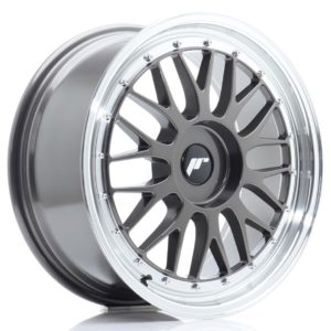 JR Wheels JR23 18x8 ET30-45 (Custom PCD) Hyper Gray w/Machined Lip