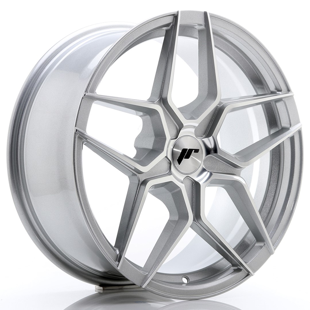 JR Wheels JR34 18x8 ET20-42 5H (Custom PCD) Silver Machined Face