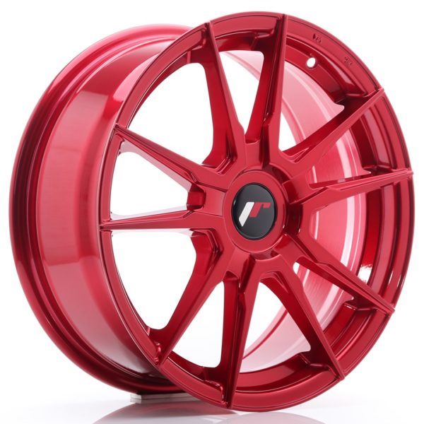 JR Wheels JR21 17x7 ET35-40 (Custom PCD) Platinium Red