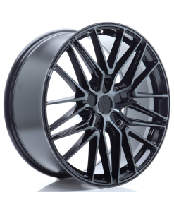 JR Wheels JR38 21x9 ET10-52 5H (Custom PCD) Black Brushed w/ Tinted Face