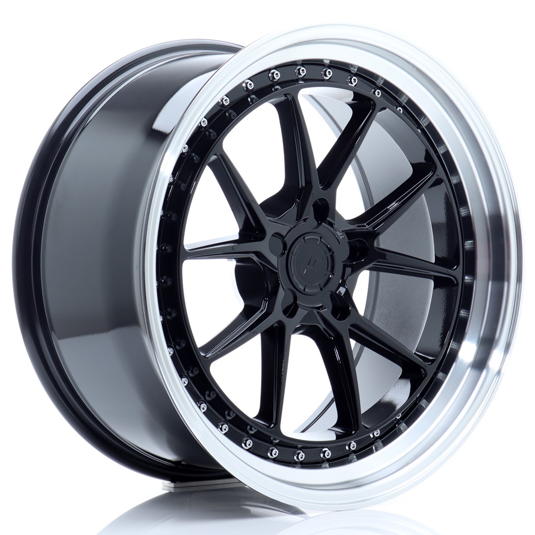 JR Wheels JR39 19x9,5 ET15-35 5H (Custom PCD) Gloss Black w/ Machined Lip