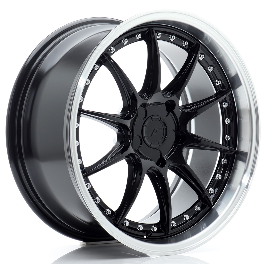 JR Wheels JR41 18x8,5 ET15-35 5H (Custom PCD) Gloss Black w/ Machined Lip