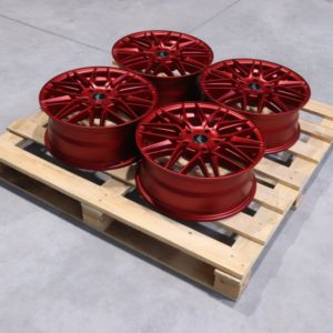 Wheel set JR28 17x7 ET35 5x120 Matt Candy Apple Red