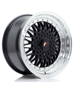 JR Wheels JR9 16x8 ET25 4x100/108 Gloss Black w/ Machined Lip
