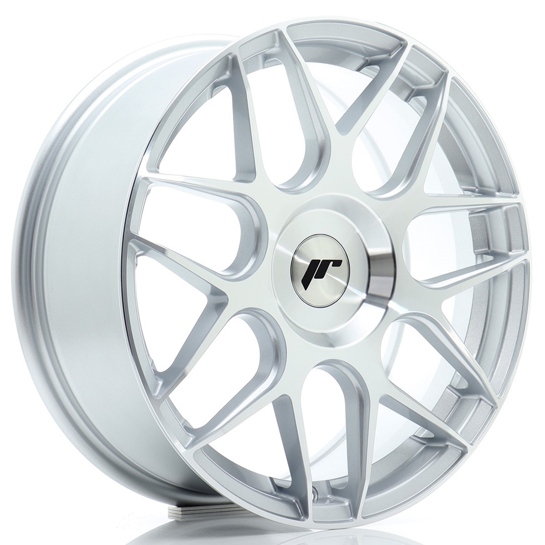 JR Wheels JR18 17x7 ET20-40 (Custom PCD) Silver Machined Face