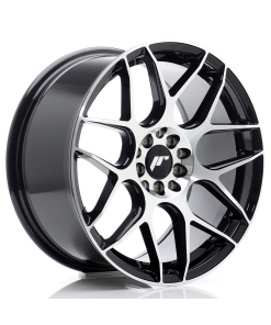 JR Wheels JR18 17x8 ET35 5x100/114 Black Machined Face