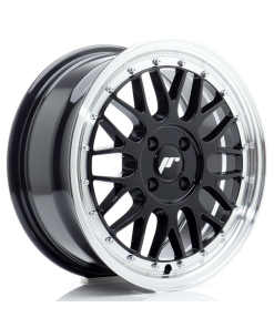 JR Wheels JR23 16x7 ET40 4x100 Gloss Black w/ Machined Lip