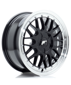 JR Wheels JR23 16x7 ET20-45 5H (Custom PCD) Gloss Black w/ Machined Lip