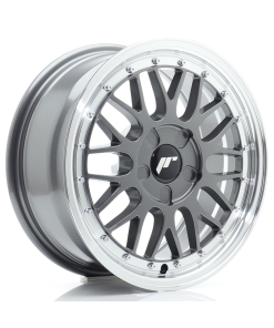 JR Wheels JR23 16x7 ET20-45 5H (Custom PCD) Hyper Gray w/ Machined Lip