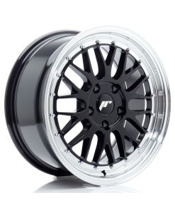 JR Wheels JR23 17x8 ET35 5x100 Gloss Black w/ Machined Lip